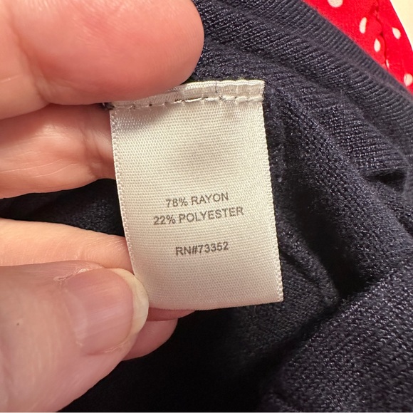 Isela Womens Sweater Size XL V Neck Striped Cuffs Dark Blue - Picture 10 of 11